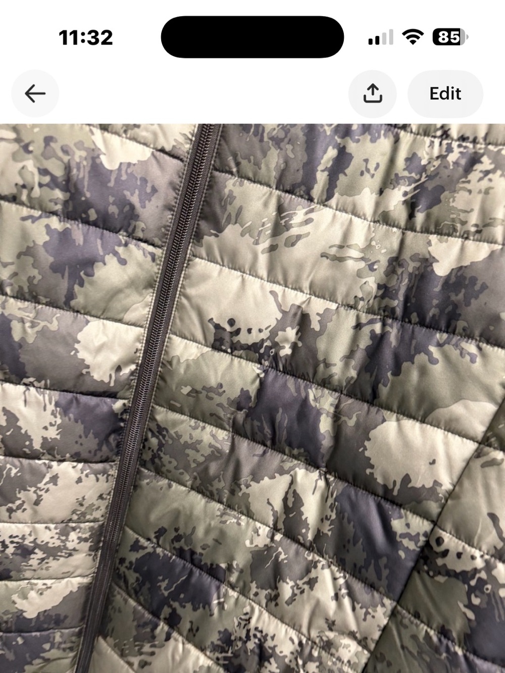Goodfellow camo men’s zip up puffer jacket, MSRP $55 NWT  size XL